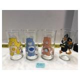 Set 3 Care Bear Glasses Pizza Hut 1983 & Daffy Duc