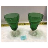 Set of 2 Anchor Hocking Burple Glasses-Forrest Gre