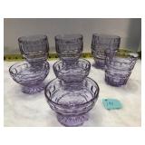 Fostoria Hermitage Wisteria Orchid glasses
