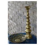 Vintage Brass Bowl & Candle Stick