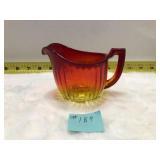 Vintage Amberina Glass Creamer Dish