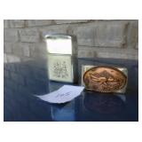 Road Runner Money Clip & 1996 Boat Zippo