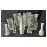 Crystal, Glass, & Milk Glass Vases