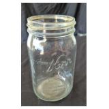 6 Kerr Big-Mouth 1 Quart Mason Jars