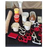Small Tupperware items + Christmas Cookie Cutters