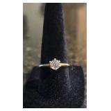 14k Gold Solitaire Diamond Ring