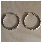 14k Gold Stamped Hoop Earrings