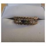 10k Gold Ring with Multi-colored Stones