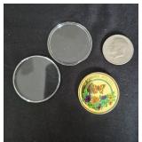 Silver  Butterfly & Pansy 1oz. .999 Fine Silver
