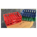 Coke, 7-UP and Pepsi 24oz. Plastic Storage Crates