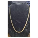 Gold Tone Herringbone Necklace