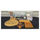 Wood Signs, Glass Sun Catchers, Vases