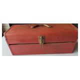 Large Red Metal Toolbox