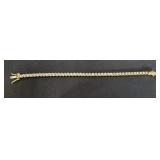 Gold Tone Tennis Bracelet