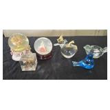 Snowglobes & Bird Paper Weights