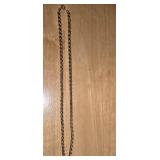 18in Gold Tone Rope Necklace
