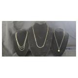 Costume Jewelry Gold Tone Necklaces