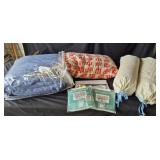 Pillows, Blanket, Balances, & Tablecloth