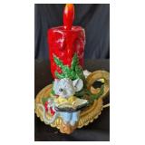 Charming Tails Sleeping Mouse on Candle