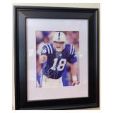 Framed Autographed Peyton Manning Photo
