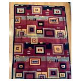 Woven Wool Area Rug 60x43