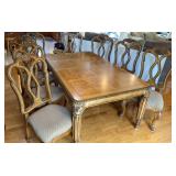 Universal Furniture Dining Table, 2 leaves & 8