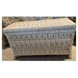White Wicker Blanket Chest