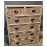 White Wicker Chest of Drawers