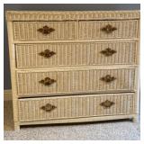 White Wicker Dresser 41x21x37