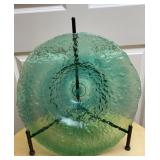 18in dia Art Glass bowl & Stand
