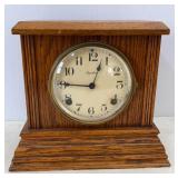 Antique Ingraham Oak Mantle Clock