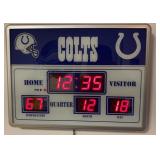 Colts Clock, Calendar & Temp