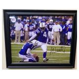 Framed Autographed Photo of Adam Vinatieri