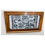 Framed Jack Danielï¿½s Map