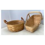 Longaberger Unstained Vegetable & Darning Baskets