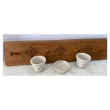 Longaberger Pottery Votive Holders & Wall Pegs
