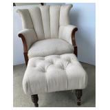 Upholstered Occasional Chair & Ottoman