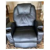 Faux Leather Swivel Heated Recliner