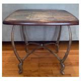 Tile Top Metal Frame End Table