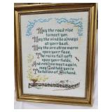Cross Stitch Framed Poem 19" X 23"