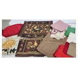 Place mats, floor mat, doilies, cloth napkins