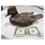 Jules A Bouillet Wood Carved Duck
