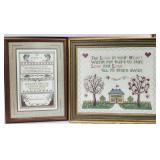 Cross Stitched Framed Pictures (2)