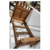 Doll Bed, Antique, Oak, Primitive