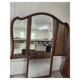 Vanity Mirror, antique, folding sides