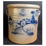1987 Rowe Pottery 2-Gallon Crock, AS IS