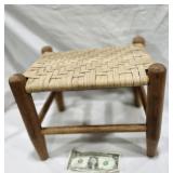 Stool with reed woven seat