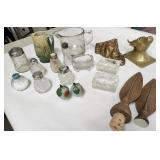 Salts, Brass bull head, Creamer