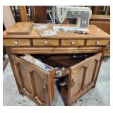 Singer Sewing Machine in Cabinet