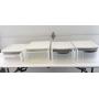 4 large plastic drawers, assorted sizes